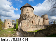 Вид на Венденский замок в Цесисе. Латвия (2014 год). Стоковое фото, фотограф Виктор Карасев / Фотобанк Лори