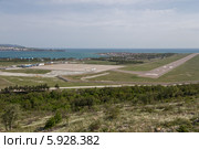 Панорама аэропорта в Геленджике (2014 год). Стоковое фото, фотограф Алексей Шматков / Фотобанк Лори