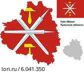 Контур карты Тульской области. Стоковая иллюстрация, иллюстратор VectorImages / Фотобанк Лори