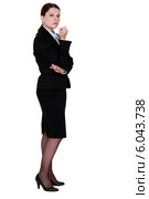 An unfriendly businesswoman. Стоковое фото, фотограф Phovoir Images / Фотобанк Лори