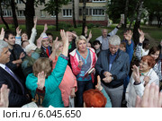 Жители голосуют единогласно на общественном сходе (2014 год). Редакционное фото, фотограф Дмитрий Неумоин / Фотобанк Лори