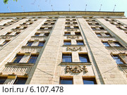 Фасад здания МГУ им. М.В. Ломоносова (Сектор А) (2012 год). Стоковое фото, фотограф Алёшина Оксана / Фотобанк Лори
