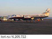 BAe Jetstream 41 (бортовой номер SX-ROD) на взлетной полосе аэропорта «Никос Казандзакис». Греция, Крит, Ираклион (2014 год). Редакционное фото, фотограф Алексей Гусев / Фотобанк Лори