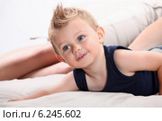 Little boy with gelled hair. Стоковое фото, фотограф Phovoir Images / Фотобанк Лори