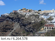 Столица острова Санторини, город Фира, Греция (2014 год). Редакционное фото, фотограф Алексей Гусев / Фотобанк Лори