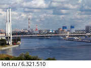 Санкт-Петербург. Большой Обуховский мост. (2014 год). Редакционное фото, фотограф Александр Тарасенков / Фотобанк Лори
