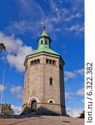 Пожарная башня Вальберг (1853 г.) в г. Ставангер, Норвегия (2014 год). Стоковое фото, фотограф Иван Марчук / Фотобанк Лори