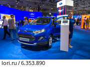 Ford EcoSport. Московский международный автомобильный салон 2014. Редакционное фото, фотограф Сергей Лаврентьев / Фотобанк Лори