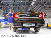 Datsun on-DO. Московский международный автомобильный салон 2014. Редакционное фото, фотограф Сергей Лаврентьев / Фотобанк Лори