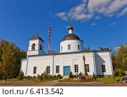 Церковь Рождества Пресвятой Богородицы (Рождественская, 1836 г.) в с. Зюзино, Раменский район, Московская обл. (2014 год). Стоковое фото, фотограф Иван Марчук / Фотобанк Лори