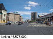 Москва. Вид на Краснопрудную улицу (2014 год). Редакционное фото, фотограф Елена Коромыслова / Фотобанк Лори