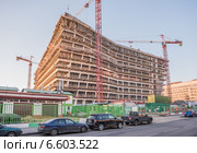 Строительство нового медиацентра НТВ (2014 год). Редакционное фото, фотограф Владимир Князев / Фотобанк Лори