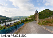 Вид на город Зель и Пороховую башню. Германия (2014 год). Стоковое фото, фотограф Владимир Чинин / Фотобанк Лори