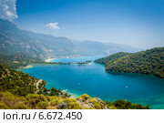 Бухта Oludeniz - популярный турецкий курорт недалеко от Фетхие. Стоковое фото, фотограф Александр Никифоров / Фотобанк Лори