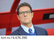 Тренер сборной России по футболу Фабио Капелло (2014 год). Редакционное фото, фотограф Alexander Nesterov / Фотобанк Лори