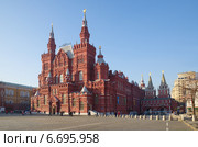 Москва. Государственный Исторический музей и Иверские ворота на Красной площади (2014 год). Стоковое фото, фотограф Елена Коромыслова / Фотобанк Лори