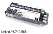 Cure For Migraine, серая коробка с пилюлями. Редакционная иллюстрация, иллюстратор Илья Урядников / Фотобанк Лори