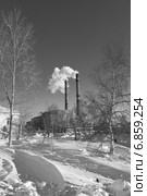 Николаевская ТЭЦ. Хабаровский край. Зима (2014 год). Редакционное фото, фотограф Валерий Акулич / Фотобанк Лори