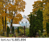Церковь Смоленской иконы Божией Матери. Санкт-Петербург (2014 год). Стоковое фото, фотограф Татьяна Чепикова / Фотобанк Лори