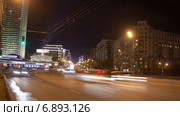 Новый Арбат ночью, таймлапс (2013 год). Редакционное видео, видеограф Кирилл Трифонов / Фотобанк Лори