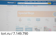Черная пятница распродаж на сайте интернет дискаунтера Walmart.com (2014 год). Редакционное видео, видеограф Кекяляйнен Андрей / Фотобанк Лори