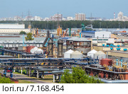 Московский нефтеперерабатывающий завод в Капотне, Россия. Стоковое фото, фотограф Юрий Губин / Фотобанк Лори
