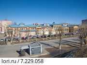 Город Дмитров. Вид на улицу Семенюка (2015 год). Редакционное фото, фотограф Елена Коромыслова / Фотобанк Лори