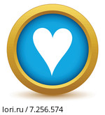 Gold heart card icon. Стоковая иллюстрация, иллюстратор Иван Рябоконь / Фотобанк Лори