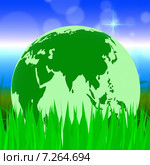 Global Nature Shows Planet Globally And Globalise. Стоковая иллюстрация, иллюстратор Stuart Miles / Фотобанк Лори