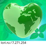 Heart World Shows Valentine Day And Earth. Стоковая иллюстрация, иллюстратор Stuart Miles / Фотобанк Лори