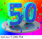 Birthday Fiftieth Represents Happy Anniversary And Anniversaries. Стоковое фото, фотограф Stuart Miles / Фотобанк Лори