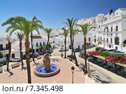 Plaza de Espana, Vejer de la Frontera, Cadiz Province, Costa de la Luz, Andalusia, Spain, Europe. Стоковое фото, агентство BE&W Photo / Фотобанк Лори