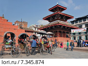 Nepal, Kathmandu, Narayan Temple in Durbar Square. Редакционное фото, агентство BE&W Photo / Фотобанк Лори
