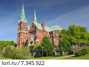 St. John's Church in Helsinki, Finland is a Lutheran church designed by the Swedish architect Adolf Melander in the Gothic Revival style. Стоковое фото, агентство BE&W Photo / Фотобанк Лори
