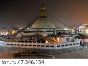 Nepal, Kathmandu, Boudhanath Stupa. Редакционное фото, агентство BE&W Photo / Фотобанк Лори