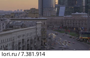 Кутузовский проспект в Москве вечером, таймлапс (2015 год). Стоковое видео, видеограф Кирилл Трифонов / Фотобанк Лори
