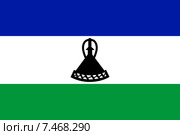 Флаг Лесото. Стоковая иллюстрация, иллюстратор Владимир Макеев / Фотобанк Лори