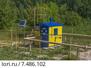 Газокомпрессорная станция на солнечных батареях. Стоковое фото, фотограф Ткач Александр / Фотобанк Лори