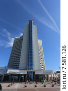 Гостиница "Беларусь" в городе Минске (Белоруссия) (2015 год). Редакционное фото, фотограф Анна Павлова / Фотобанк Лори