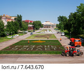 Благоустройство Лыбедского бульвара у цирка в Рязани (2015 год). Редакционное фото, фотограф Александр Мишков / Фотобанк Лори