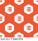 Orange hexagon numbered list pattern. Стоковая иллюстрация, иллюстратор Иван Рябоконь / Фотобанк Лори