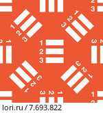 Orange numbered list pattern. Стоковая иллюстрация, иллюстратор Иван Рябоконь / Фотобанк Лори