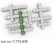 3d image Learning issues concept word cloud background. Стоковая иллюстрация, иллюстратор David Castillo Dominici / Фотобанк Лори
