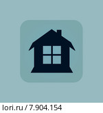 Pale blue house icon. Стоковая иллюстрация, иллюстратор Иван Рябоконь / Фотобанк Лори