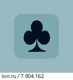 Pale blue clubs icon. Стоковая иллюстрация, иллюстратор Иван Рябоконь / Фотобанк Лори