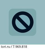 Pale blue NO sign icon. Стоковая иллюстрация, иллюстратор Иван Рябоконь / Фотобанк Лори