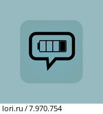 Pale blue low battery message. Стоковая иллюстрация, иллюстратор Иван Рябоконь / Фотобанк Лори