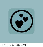 Pale blue love sign. Стоковая иллюстрация, иллюстратор Иван Рябоконь / Фотобанк Лори