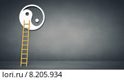 Coceptual image with ladder. Стоковая иллюстрация, иллюстратор Sergey Nivens / Фотобанк Лори
