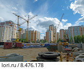 Стройка в Солнцево на улице Главмосстроя (2015 год). Редакционное фото, фотограф ДЕНЩИКОВ Александр Витальевич / Фотобанк Лори